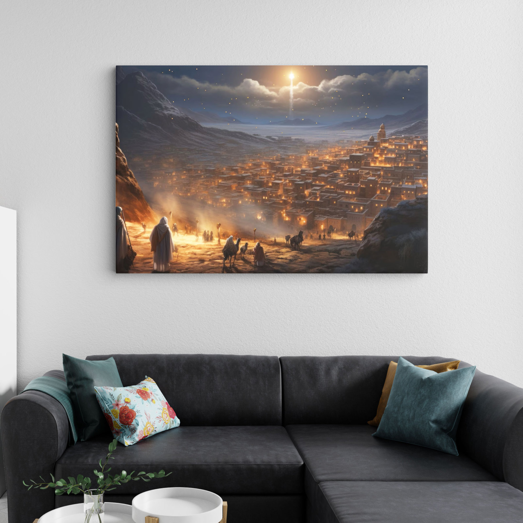 Star Of Bethlehem Christian Canvas Wall Art